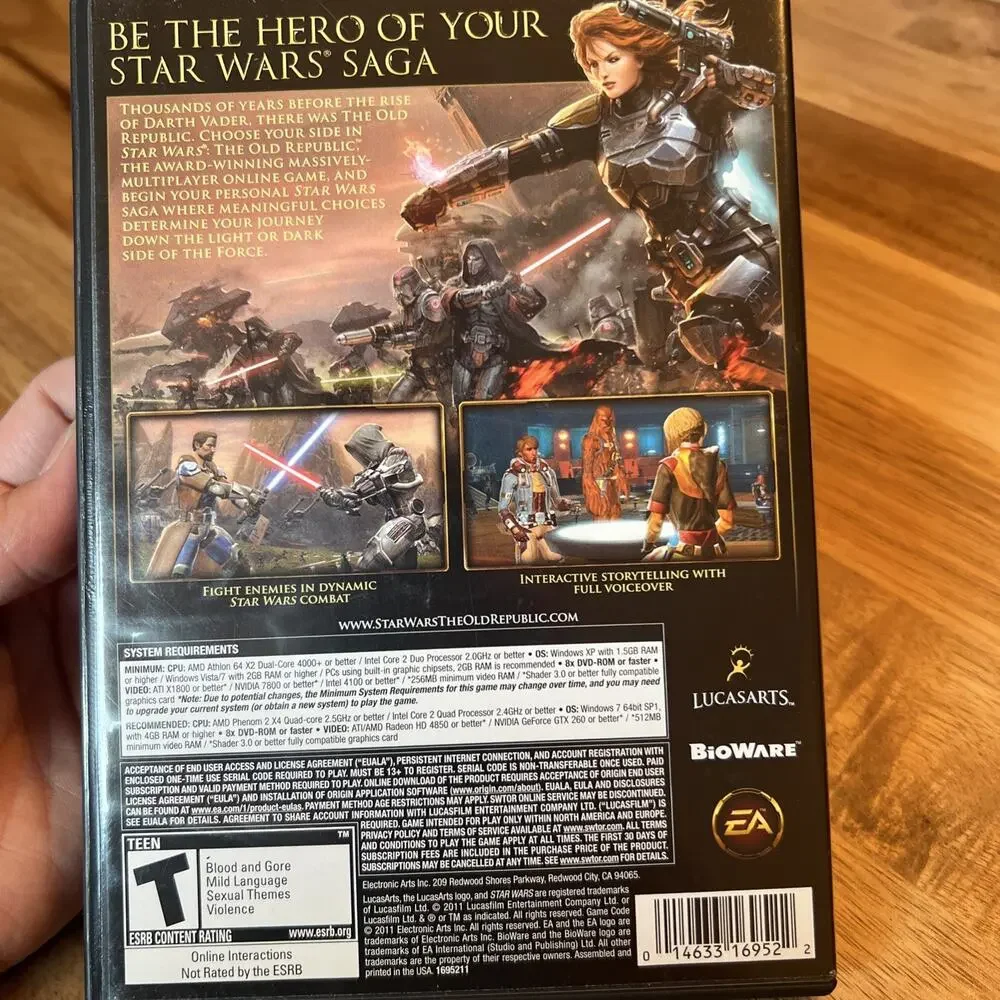 Star Wars: The Old Republic (PC,‎ 2011) Complete ~ 3 Disc Set